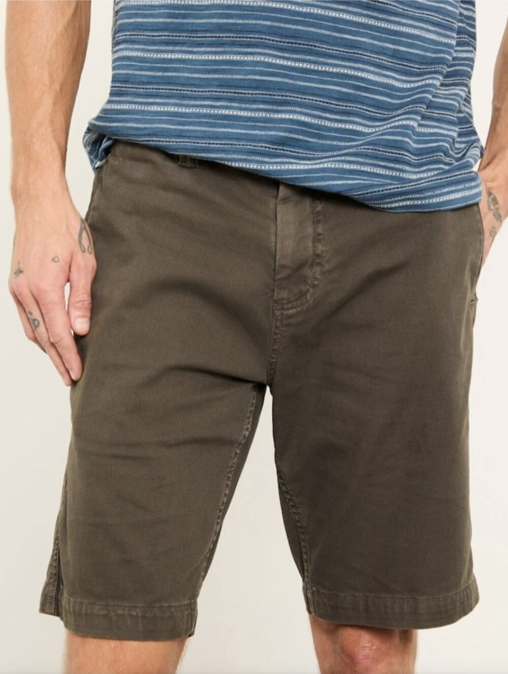 Fat Face Mens Stow Garment Dye Chino Shorts Size 36 Dark Brown